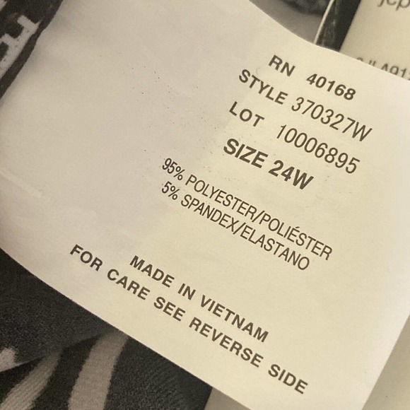 Trimshaper Swimwear Womens‎ Size 24W Shirred Web Design Tank Black White - Picture 8 of 10